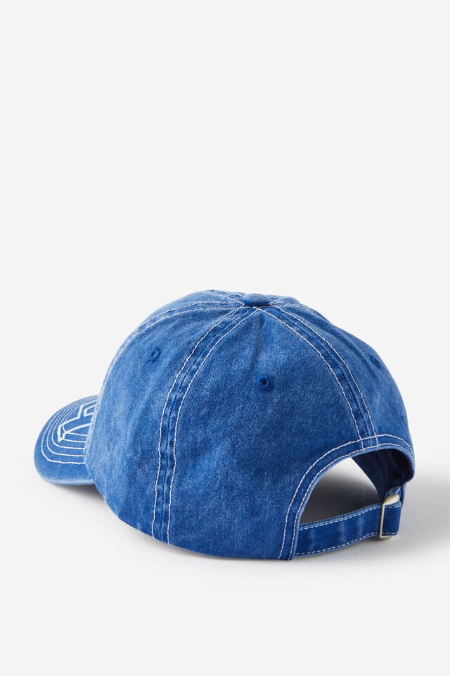 Cotton On Dad Hat Washed Cobalt/la Lines