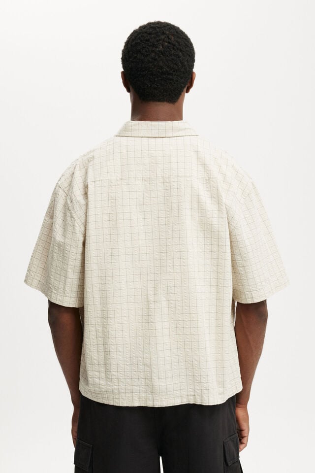 Cotton On Darcy Short Sleeve Shirt Bone Grid Check