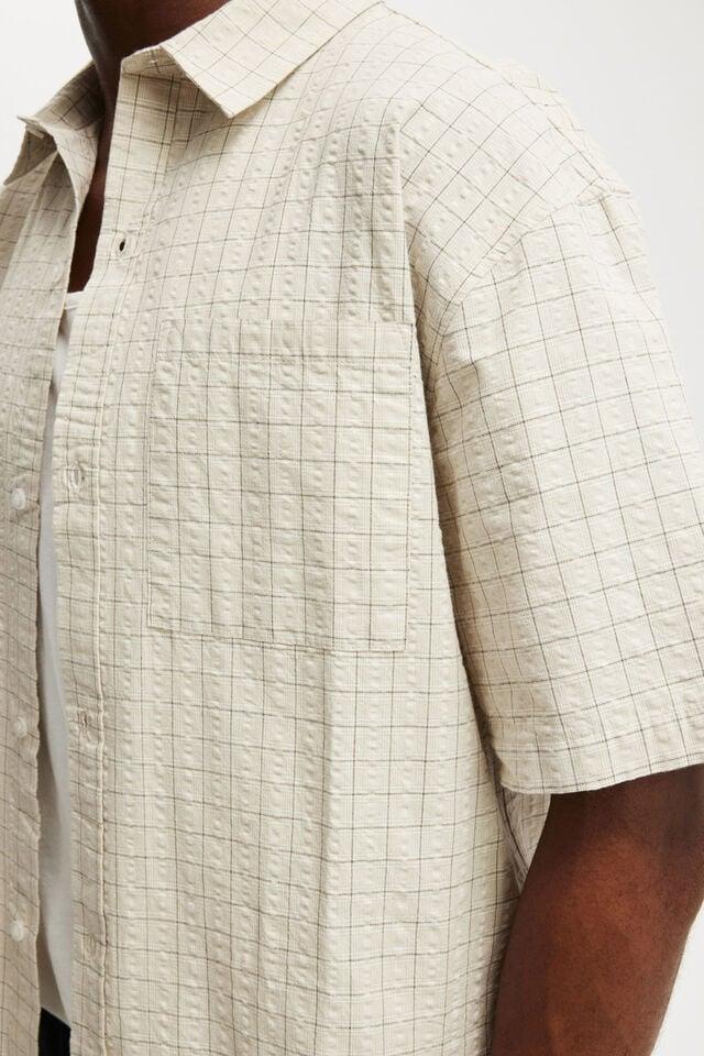 Cotton On Darcy Short Sleeve Shirt Bone Grid Check