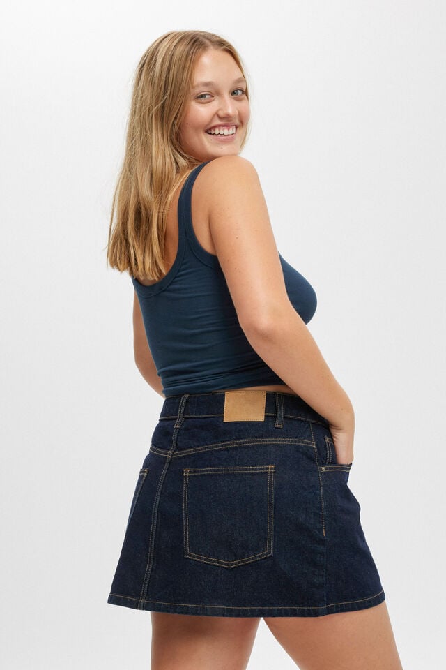 Cotton On Denim Mini Skirt Indigo