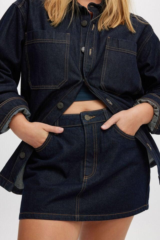 Cotton On Denim Mini Skirt Indigo