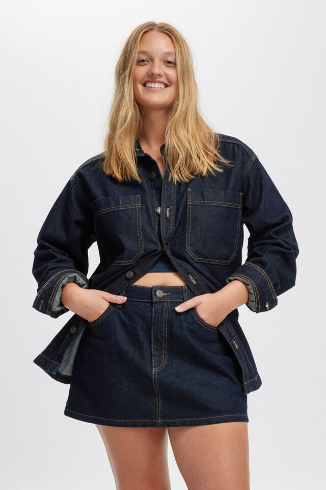 cotton on Denim Mini Skirt indigo