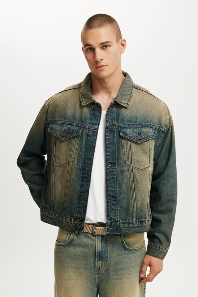 cotton on Denim Trucker Jacket y2k washed blue