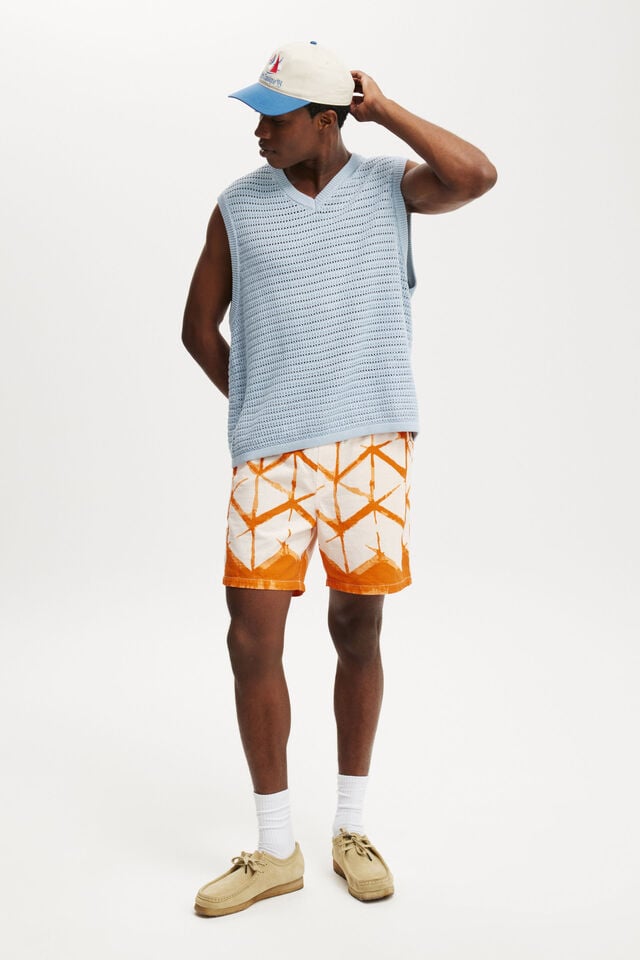 cotton on Easy Short orange abstract print