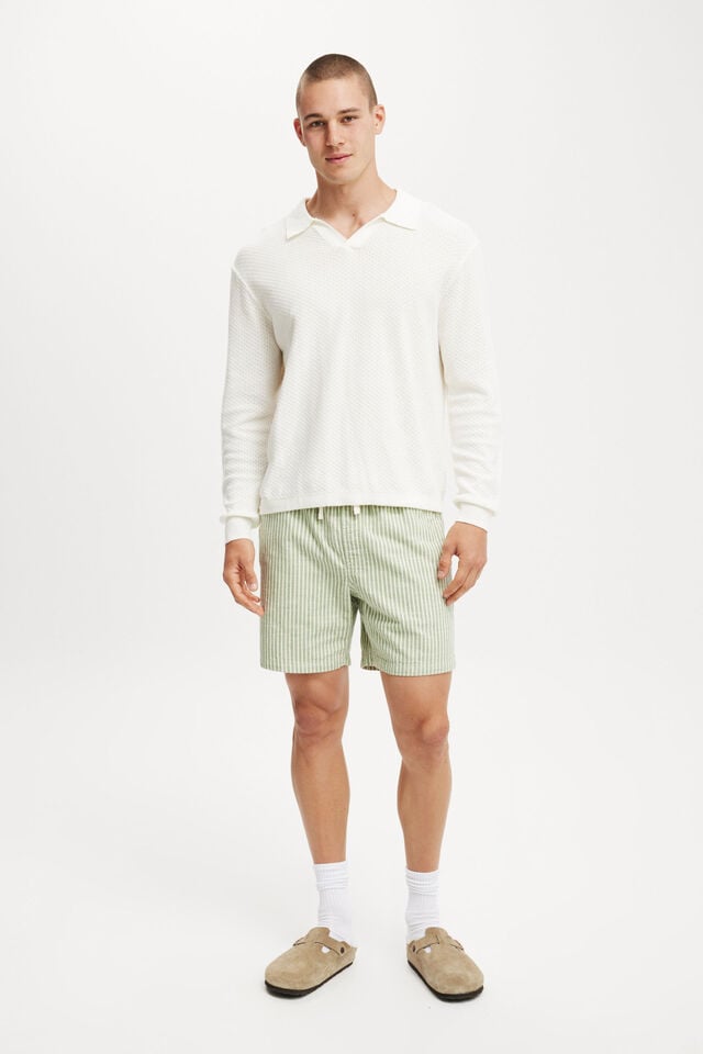Cotton On Easy Short Sage Stripe