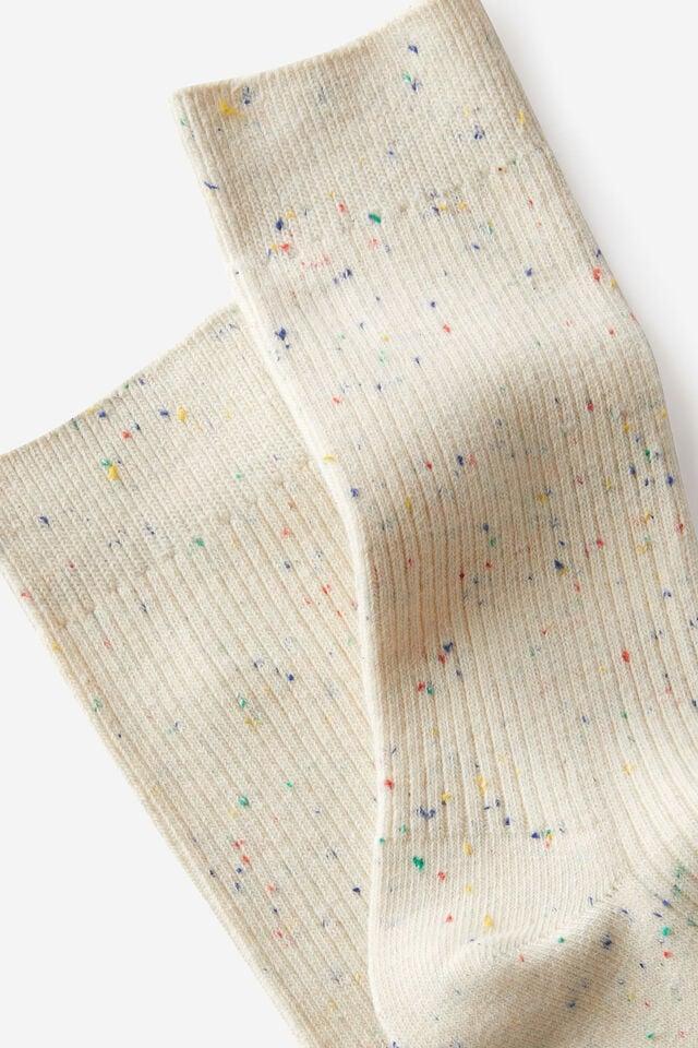 Cotton On Easy Sock Vintage Bone Fleck