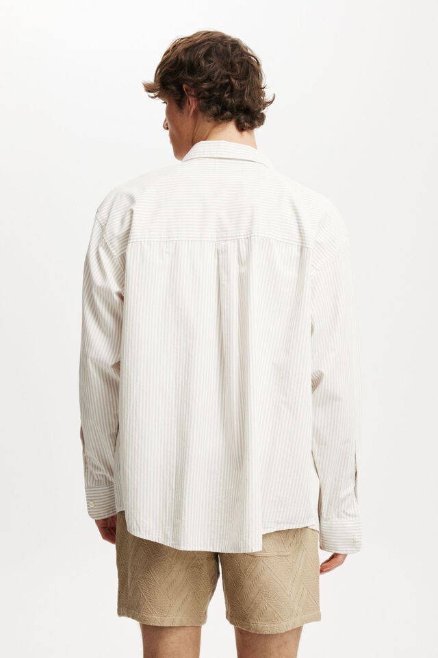 Cotton On Elevated Easy Short Taupe Herringbone