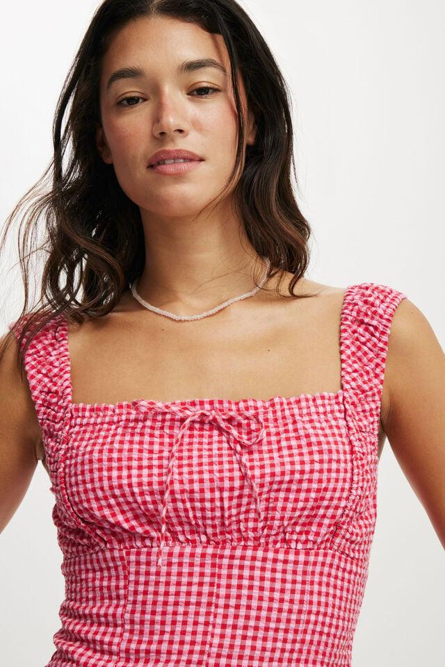 Cotton On Ella Corset Top Millie Gingham