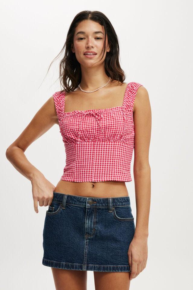 cotton on Ella Corset Top millie gingham