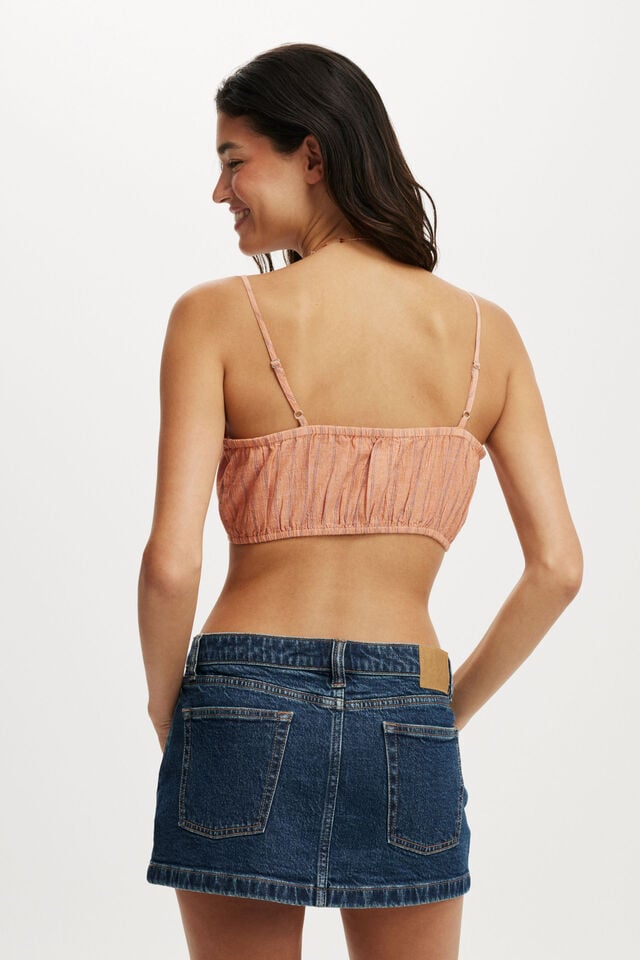 Cotton On Emily Micro Top Multi Texture Stripe