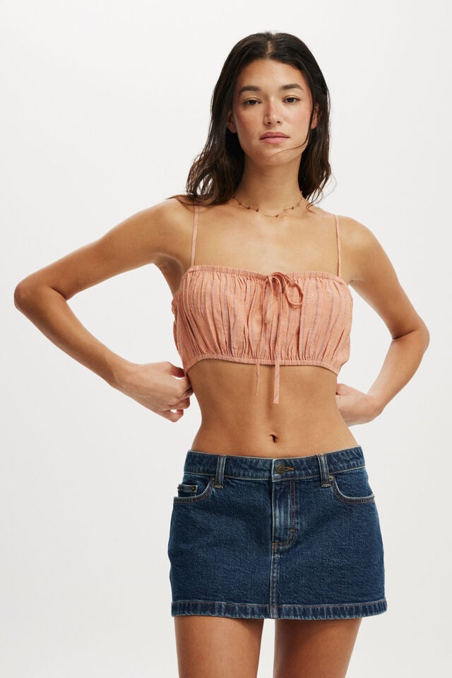 cotton on Emily Micro Top multi texture stripe