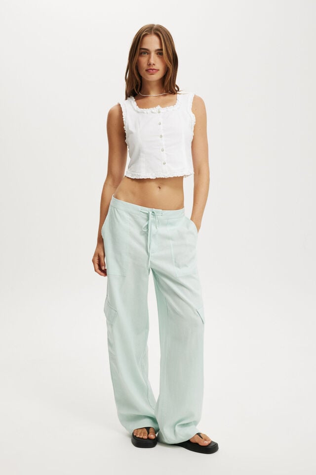 Cotton On Emily Ruffle Top White