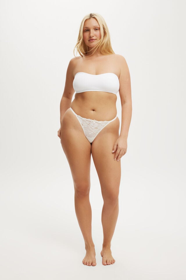 cotton on Everyday Lace Tanga Thong Brief cream