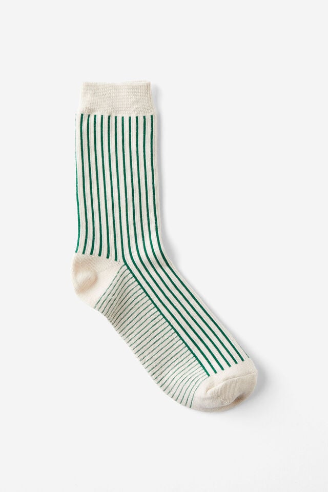 cotton on Fashion Sock bone/sweet green/stripes