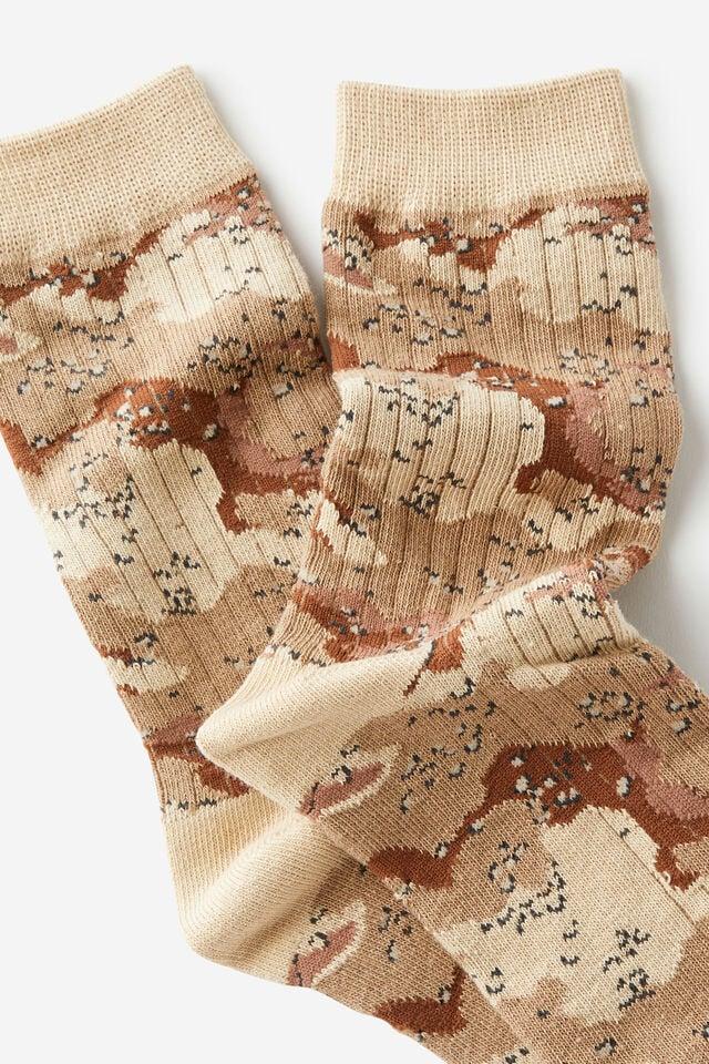 Cotton On Fashion Sock Desert Camo