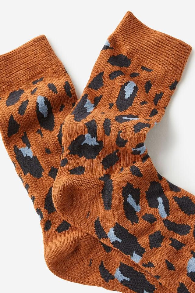 Cotton On Fashion Sock Leopard
