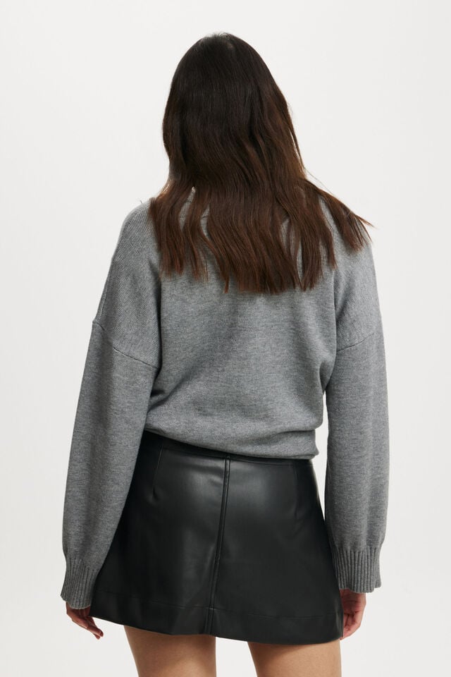 Cotton On Faux Leather Mini Skirt Nth Black