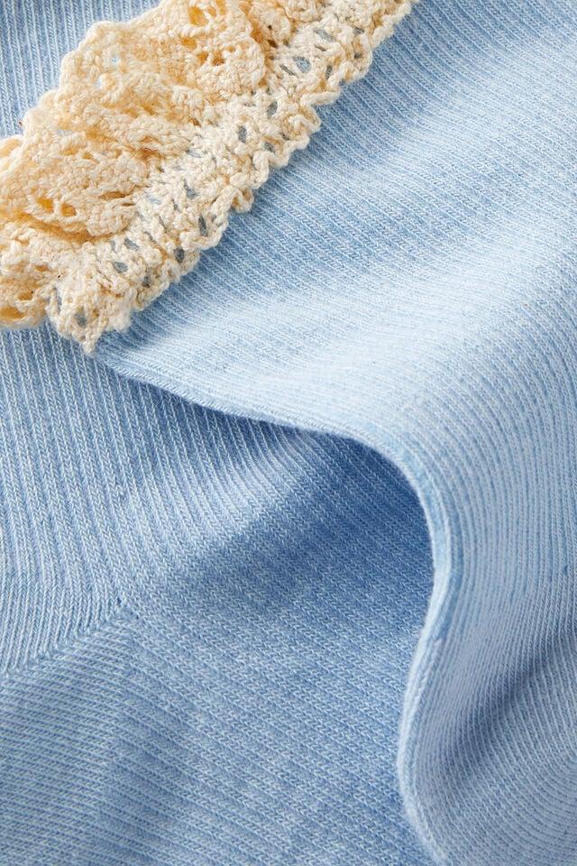 Cotton On Femme Frill Mid Crew Sock Dusk Blue