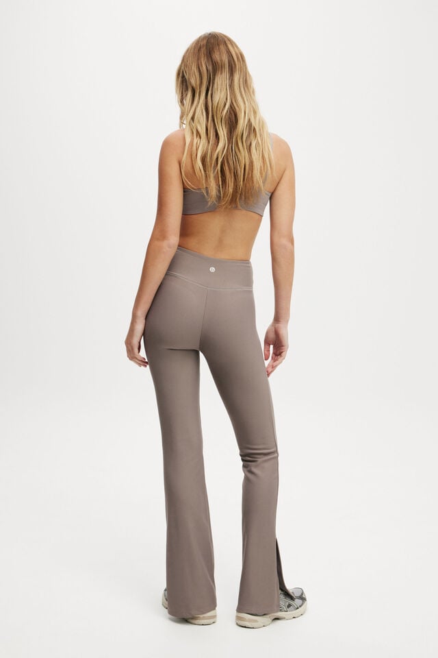 Cotton On Fleece Lined Split Leg Flare Desert Grey