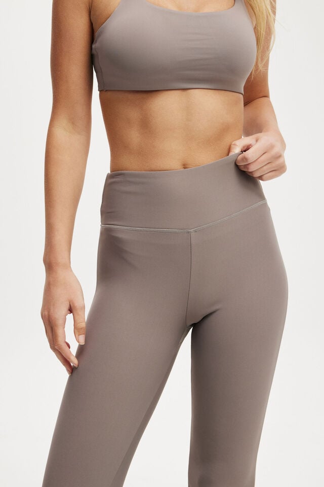 Cotton On Fleece Lined Split Leg Flare Desert Grey