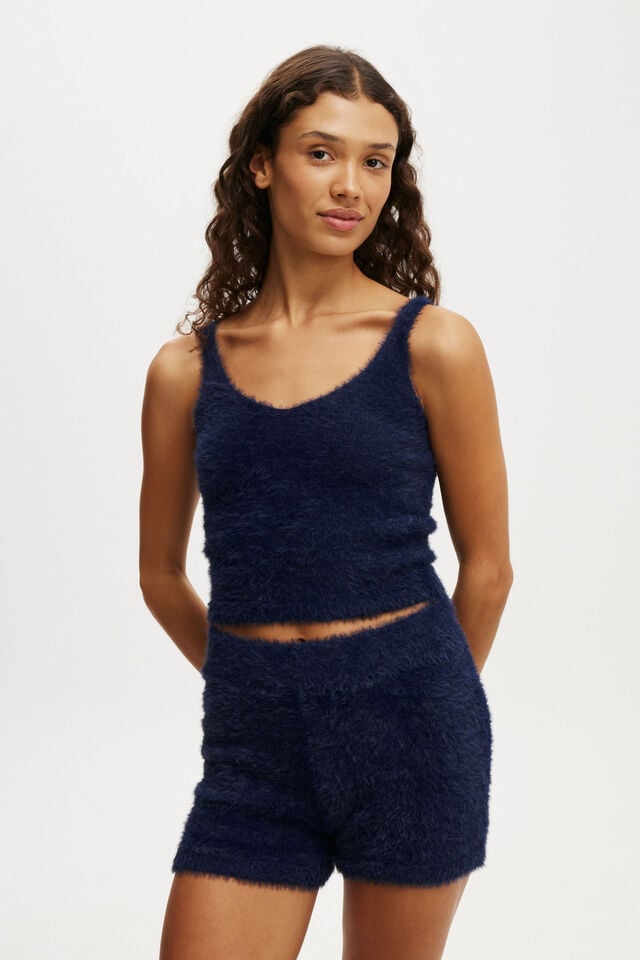 cotton on Fluffy Knitted Cami navy vision/fluffy