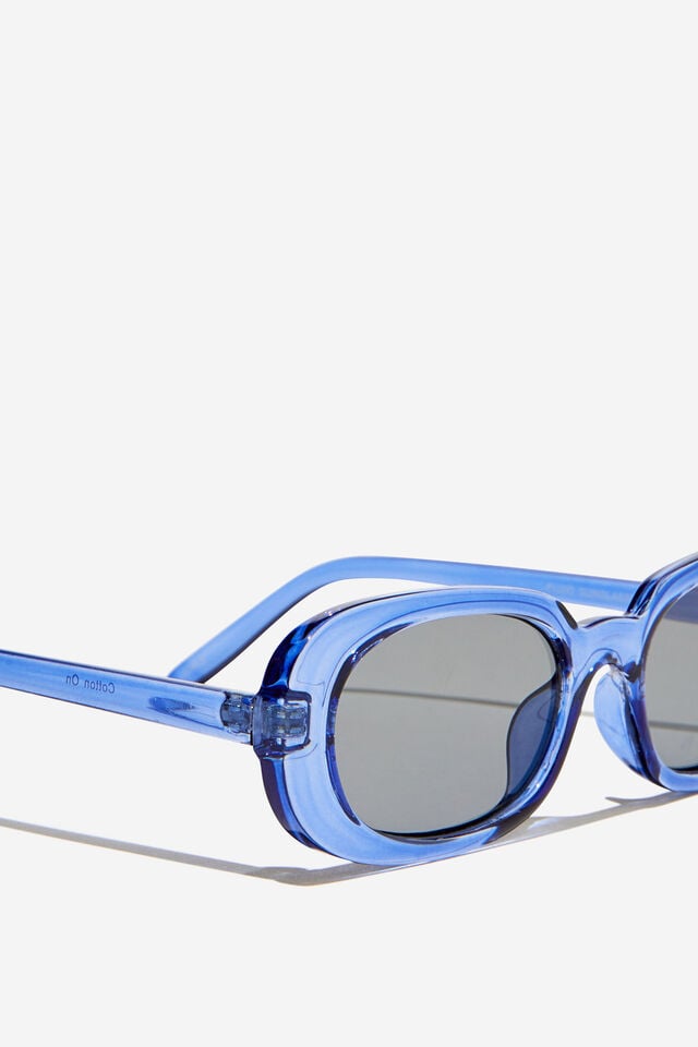 Cotton On Fluid Sunglasses Rave Blue Crystal/grey