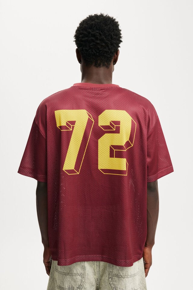 Cotton On Football Jersey Burgundy/nyc Stars