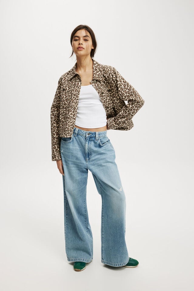 Cotton On Freddie Boxy Jacket Leopard