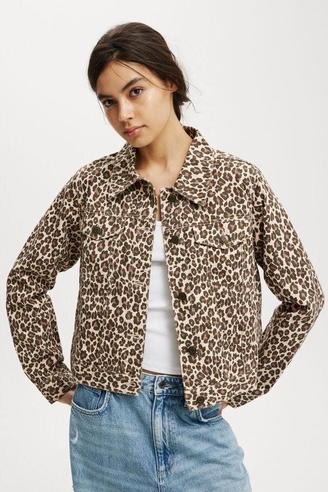 cotton on Freddie Boxy Jacket leopard