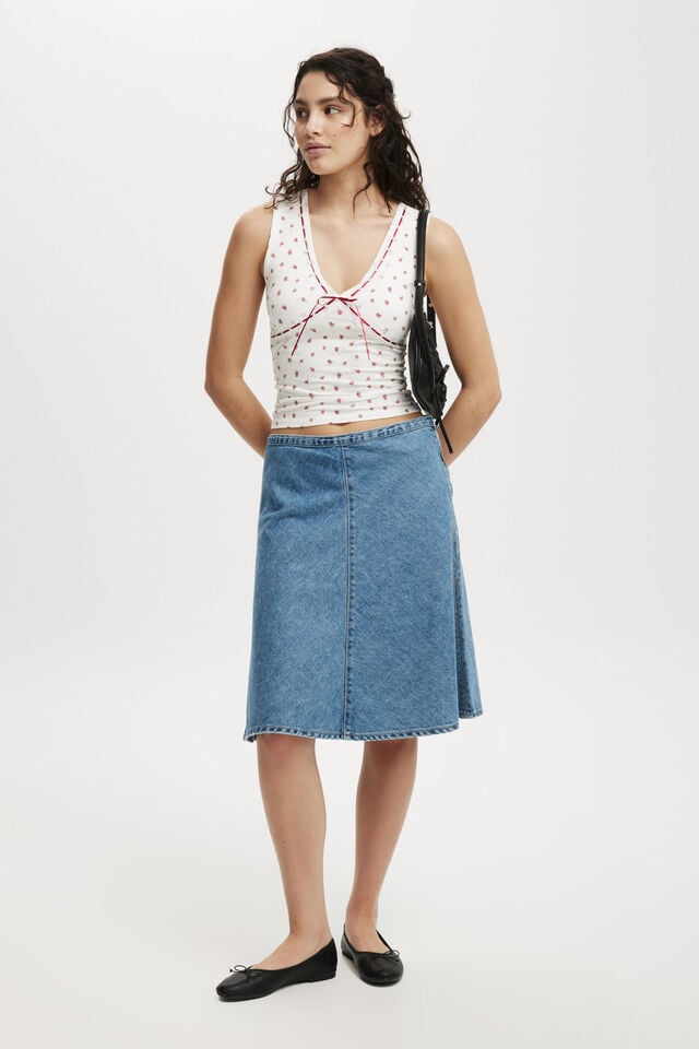 cotton on Gigi Denim Midi Skirt dream blue