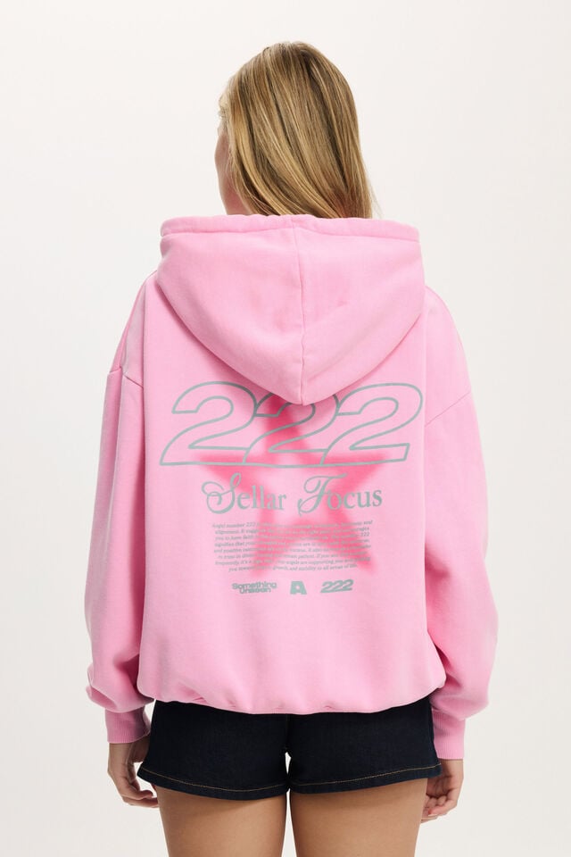 Cotton On Graphic Fleece Hoodie 222 / Lollipop Pink