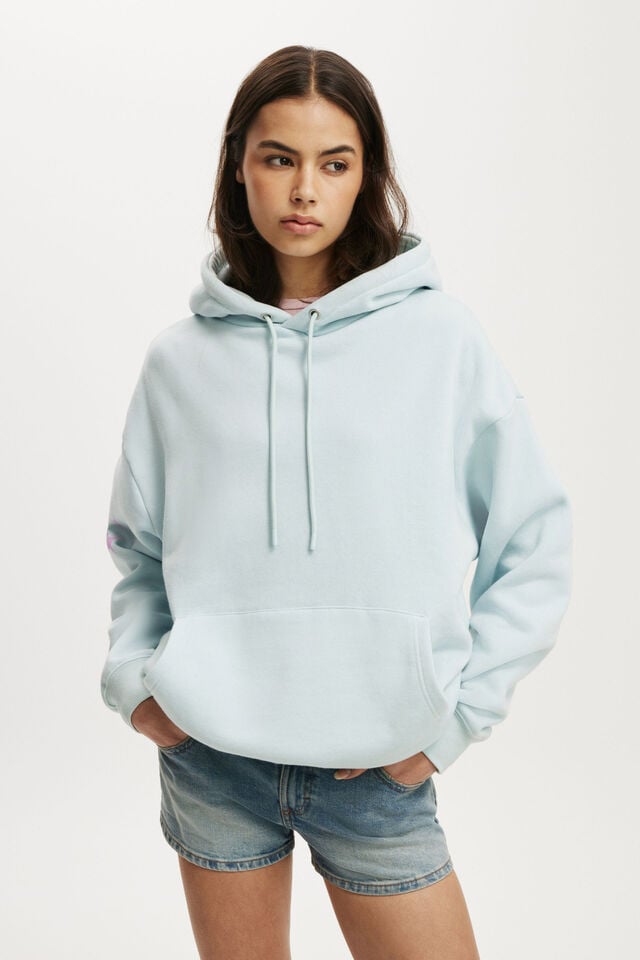 cotton on Graphic Fleece Hoodie bloom / powder green