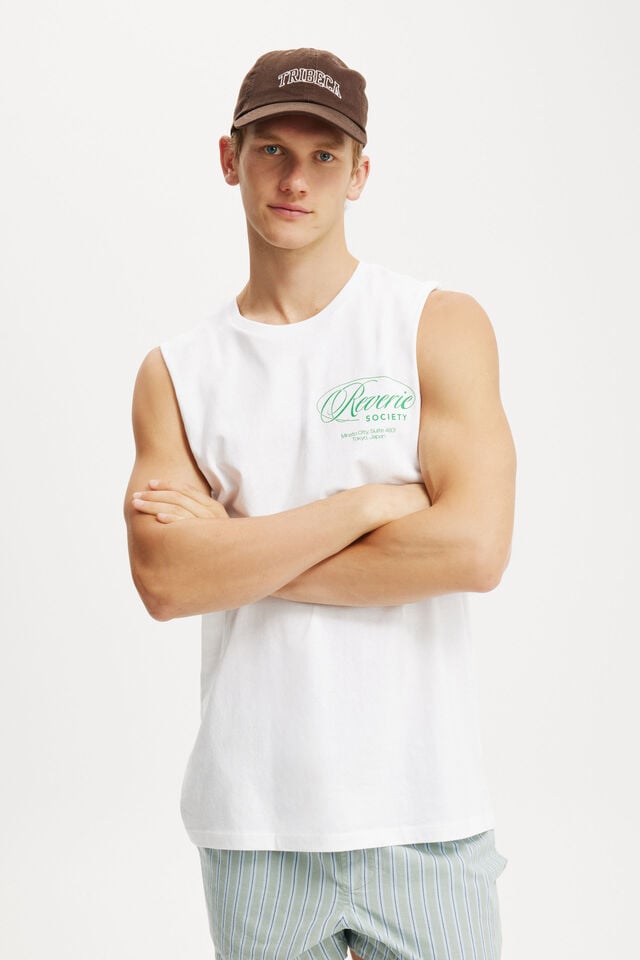 cotton on Graphic Muscle white/reverie grit