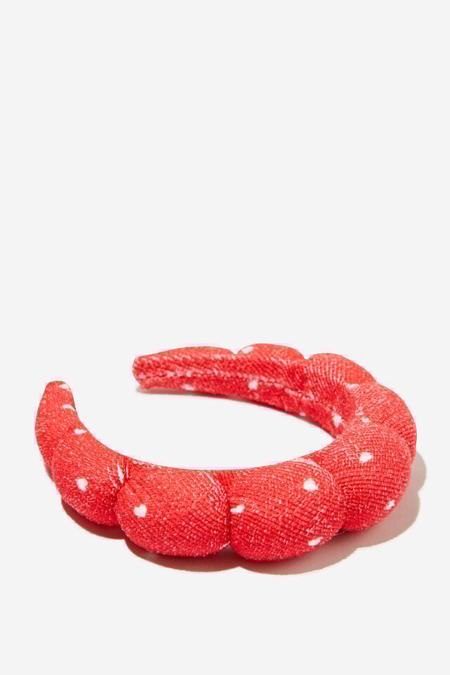 Cotton On Grwm Skincare Headband Hearts Red