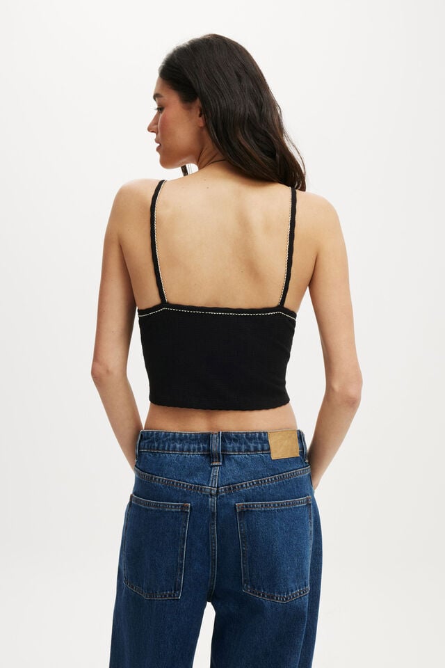 Cotton On Hailey V Neck Cami Black