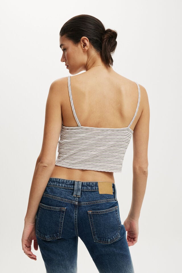 Cotton On Hailey V Neck Cami Kimmi Stripe Babydoll