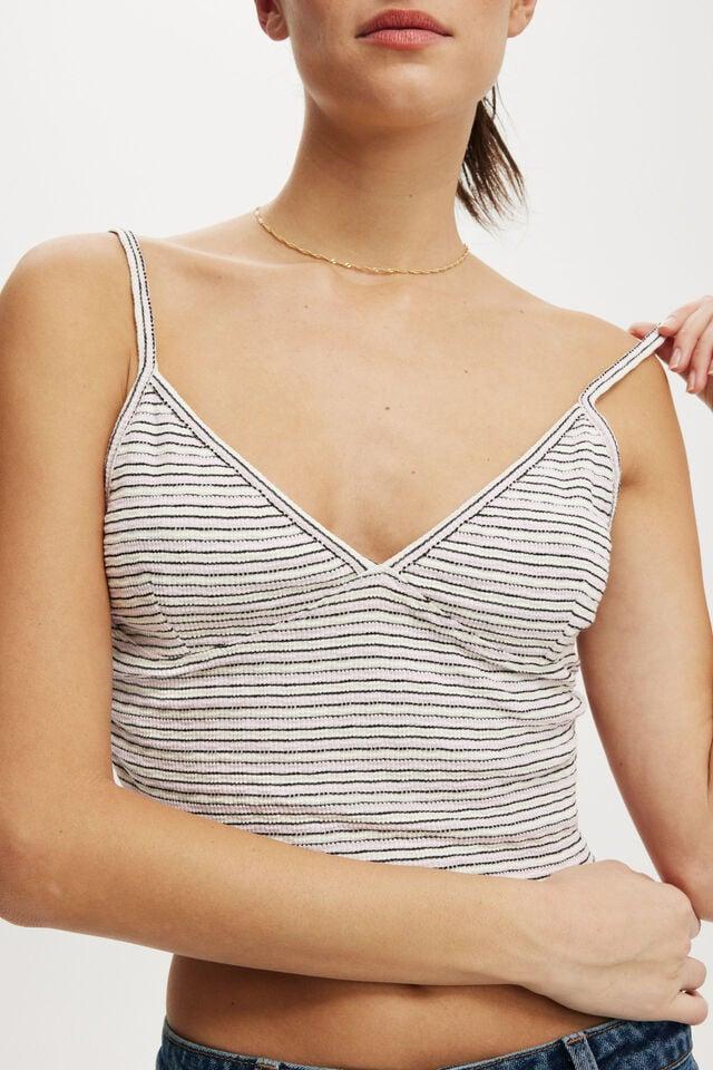 Cotton On Hailey V Neck Cami Kimmi Stripe Babydoll