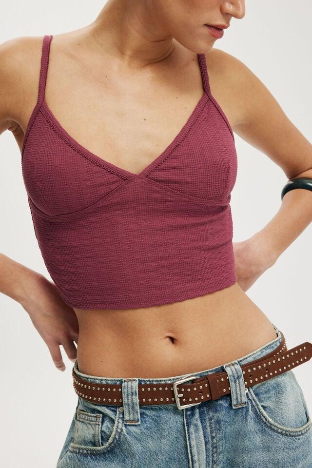 Cotton On Hailey V Neck Cami Rich Plum