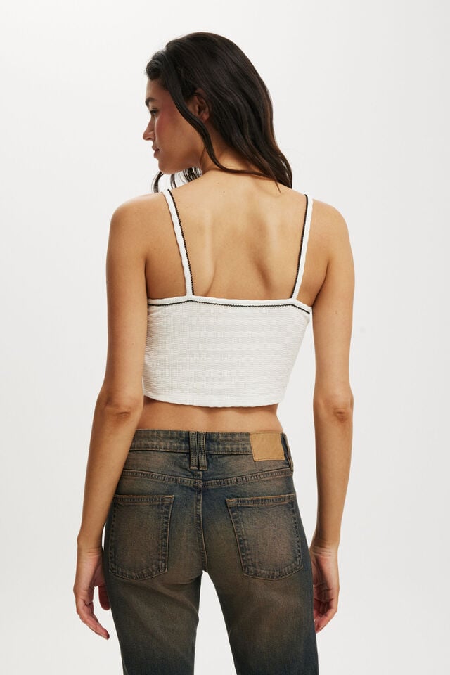 Cotton On Hailey V Neck Cami Vintage White