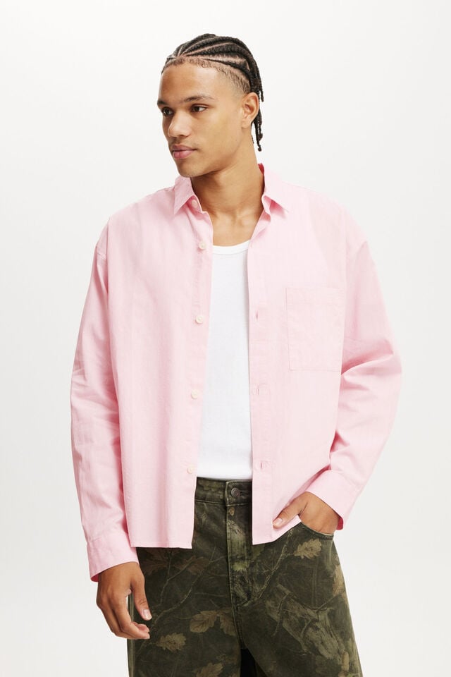 cotton on Hampton Long Sleeve Shirt soft pink
