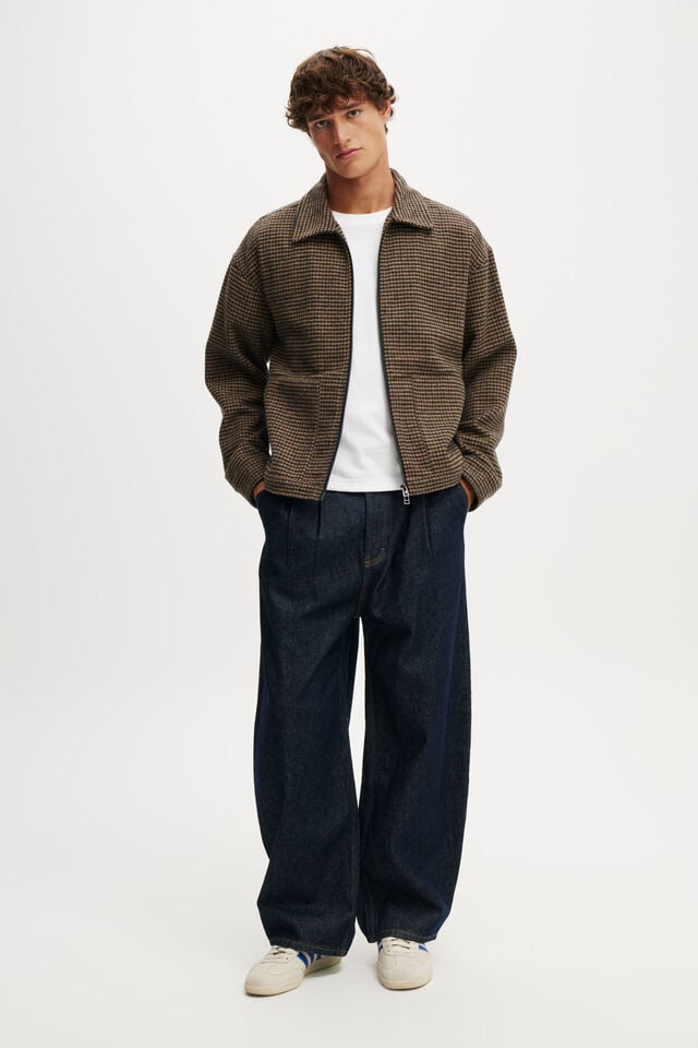 Cotton On Harrington Jacket Houndstooth Check