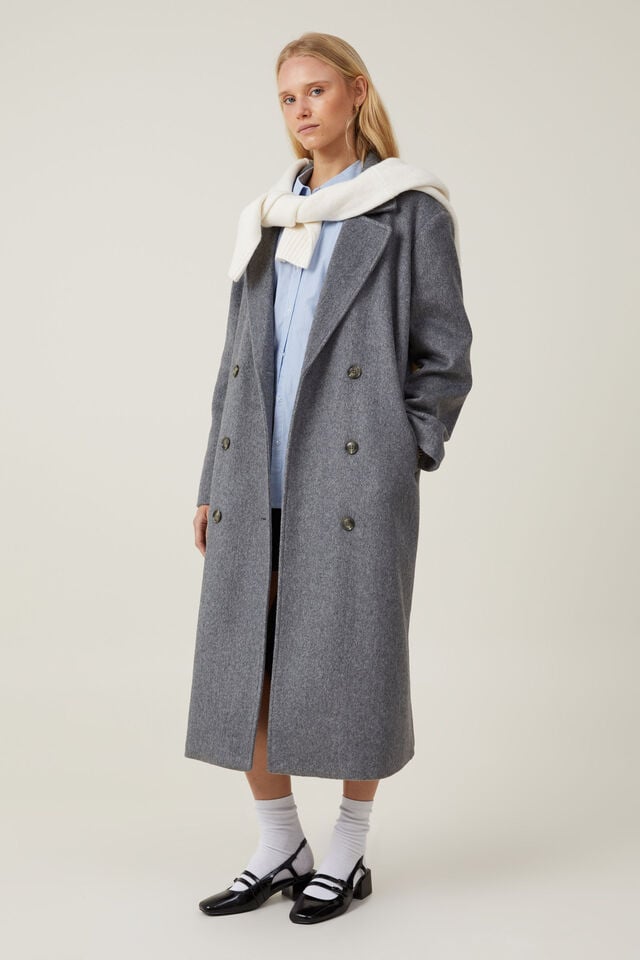 cotton on Harrison Coat shadow grey