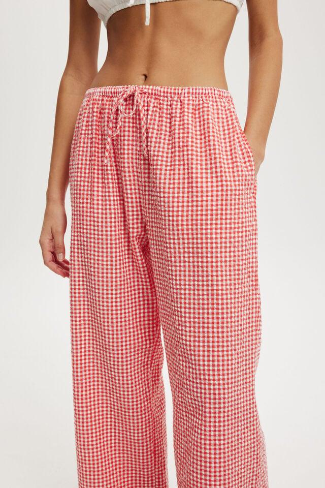 Cotton On Haven Frill Pant Nectarine Gingham