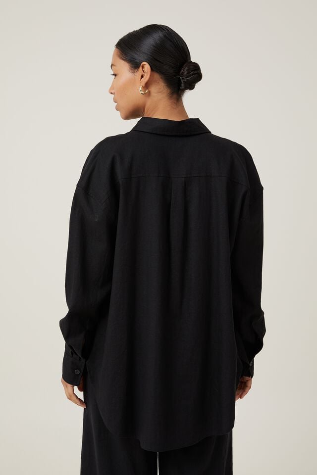 Cotton On Haven Long Sleeve Shirt Black