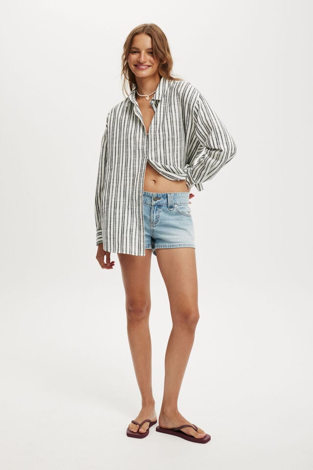 Cotton On Haven Long Sleeve Shirt Luca Stripe