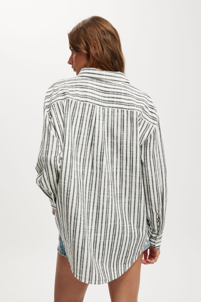 Cotton On Haven Long Sleeve Shirt Luca Stripe