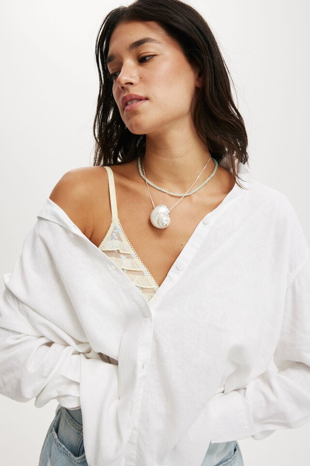 Cotton On Haven Long Sleeve Shirt White