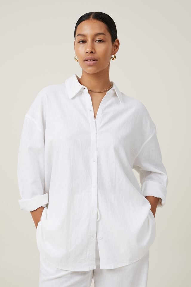 cotton on Haven Long Sleeve Shirt white