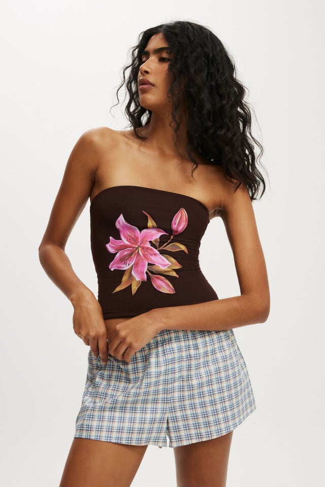 cotton on Haven Micro Short olivia check texture