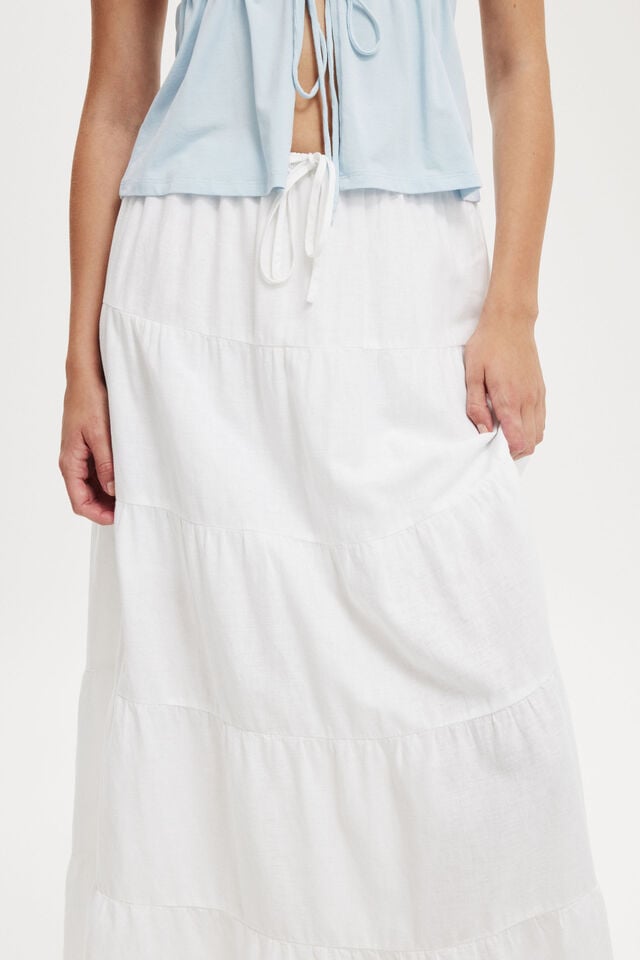 Cotton On Haven Multi Tiered Maxi Skirt White